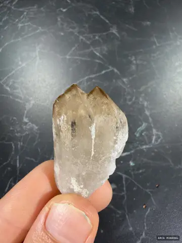 Double Quartz fumé alpin — Quartz, Alpes, France