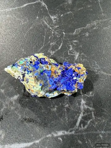 Azurite avec malachite — Mibladen, Maroc