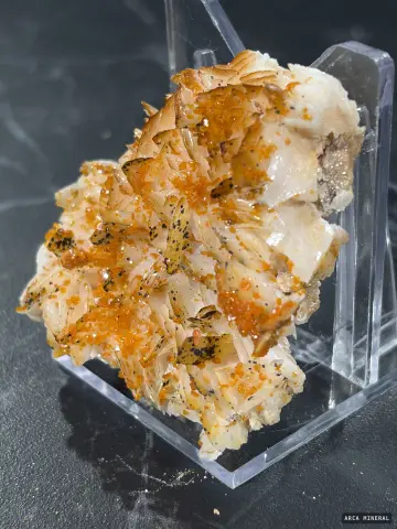 Vanadinite sur Baryte 2