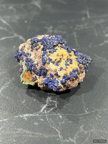 Azurite — Mibladen, Maroc